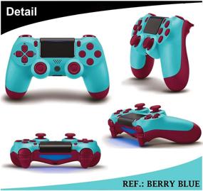 img 3 attached to 🎮 PS4 Controller Wireless Bluetooth Gamepad with Dual Vibration and Audio Function - Berry Blue