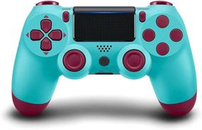 img 4 attached to 🎮 PS4 Controller Wireless Bluetooth Gamepad with Dual Vibration and Audio Function - Berry Blue