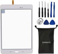 📱 sunways white touch flex cable screen glass lens replacement parts for samsung galaxy tab a 8.0 t350 sm-t350 with device opening tools logo