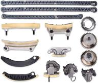 engine timing chain kit compatible with chevy equinox, malibu, traverse, gmc acadia, buick enclave, lacrosse, cadillac cts, srx 2.8l 3.0l 3.6l - puengsi 9-0753s timing chain set logo