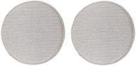 🪑 pack of 4 round non-slip grey seat cushions with ties for high stools and bar chairs, 13 inch chair pad set logo