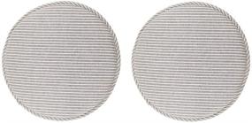 img 4 attached to 🪑 Pack of 4 Round Non-Slip Grey Seat Cushions with Ties for High Stools and Bar Chairs, 13 Inch Chair Pad Set