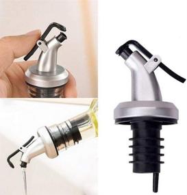 img 2 attached to 🍾 10 Pack of Pour Spouts, TBWHL Olive Oil Vinegar Dispenser Bottle Liquor Wine Pourers Flip Top Stopper Leak-proof with Lid for Kitchen and Bar