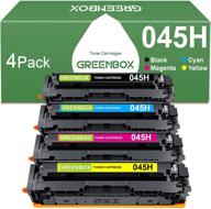 🖨️ affordable greenbox compatible toner cartridges for canon 045/045h: high-quality replacement for mf634cdw, lbp612cdw, mf634 printer - 1 black, 1 cyan, 1 yellow, 1 magenta logo