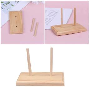 img 1 attached to 🧵 HEALLILY Wooden Spool Cone Thread Stand - Organize and Display Your Sewing Thread Collection with this Solid Silk Spool Rack