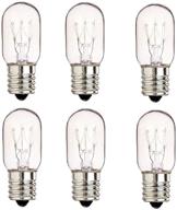 6-pack of bulbmaster 40w microwave appliance replacement light bulbs for ge ovens, replaces part wb36x10003, e17 base, length 2.5 inches logo