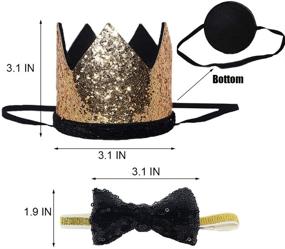 img 3 attached to 🎉 Adorable Pet Birthday Crown Hat and Bowtie Collar Set – Perfect for Dog and Cat Birthday Parties