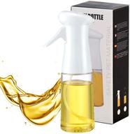 litmind 7 oz / 210 ml refillable olive oil 🍃 spray mister dispenser for kitchen, bbq, baking and grilling - white logo