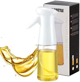 img 4 attached to LITMIND 7 oz / 210 ml Refillable Olive Oil 🍃 Spray Mister Dispenser for Kitchen, BBQ, Baking and Grilling - White