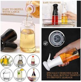 img 1 attached to LITMIND 7 oz / 210 ml Refillable Olive Oil 🍃 Spray Mister Dispenser for Kitchen, BBQ, Baking and Grilling - White