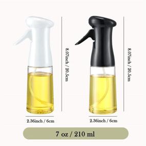 img 3 attached to LITMIND 7 oz / 210 ml Refillable Olive Oil 🍃 Spray Mister Dispenser for Kitchen, BBQ, Baking and Grilling - White