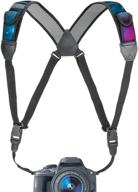 📷 usa gear chest harness camera strap with quick release buckles, galaxy neoprene pattern, accessory pockets - compatible with canon, nikon, sony & more point-and-shoot/mirrorless cameras logo