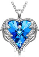 🎁 kate lynn heart pendant necklace with austrian crystal and cubic zirconia, perfect gifts for mom, wife, friend, female - comes with jewelry box logo