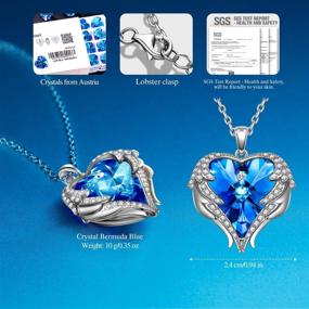 img 3 attached to 🎁 Kate Lynn Heart Pendant Necklace with Austrian Crystal and Cubic Zirconia, Perfect Gifts for Mom, Wife, Friend, Female - Comes with Jewelry Box