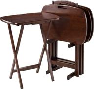 winsome lucca snack table - stylish brown side table with convenient dimensions logo