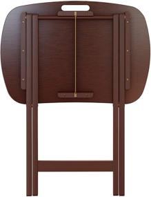 img 1 attached to Winsome Lucca Snack Table - Stylish Brown Side Table with Convenient Dimensions