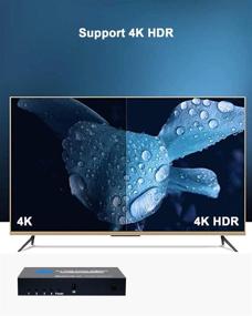 img 1 attached to NerdEthos 4K@60Hz HDMI коммутатор-селектор - 4-портовый HDMI 2.0 коммутатор 4 в 1 с пультом дистанционного управления по ИК, поддерживает 4K HDR10 HDCP 2.2 3D Dolby DST - Идеально подходит для PS4, Xbox, Fire Stick, ПК и многое другое.