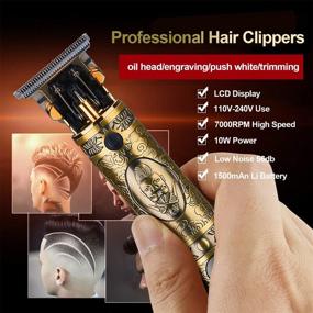 img 1 attached to 💇 Men's Hair Clippers, Suttik Professional Barber Trimmer, Men's Beard Trimmer, T-blade Hair Edgers Clippers, Gold Knight Close-cutting Trimmers, Cordless Hair Cutting Clippers