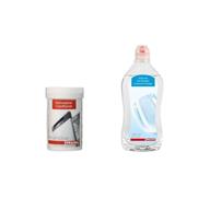 miele dishwasher care bundle with rinse aid and dishclean powder conditioner logo