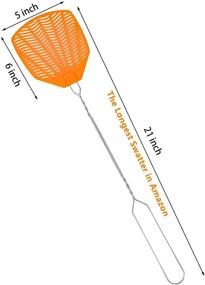 img 3 attached to 🪰 Garsum Fly Swatter: Heavy Duty Durable Plastic with Long Wire Handle - Large Size - 6 Pack - Multi: A Highly Effective Solution