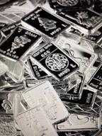 🔶 десять случайно разработанных пластинок из чистого серебра .999 в ювелирной сумочке - чистая и оригинальная версия. логотип