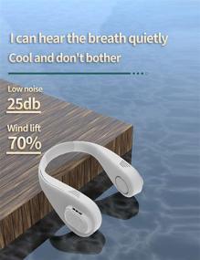 img 3 attached to 🌬️ Stay Cool on the Go with VETUPIC Portable Hanging Neck Fan - Hands-Free USB Sports Wearable Fan with 3 Speeds - Perfect for Travel, Office, and Outdoor Activities - Men and Women's Favorite!