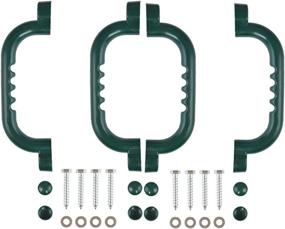 img 4 attached to 🌳 Ymeibe Kids Playground Handles: Nonslip Safety Hand Grips for Climbing Frames, Tree Play Houses, and Playsets – 10" Dark Green