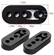 🚗 pair of 4-hole exhaust hanger rubber insulators - universal 0.47inch (12mm) hole size, muffler bracket mount, ideal for car, truck, and suv logo