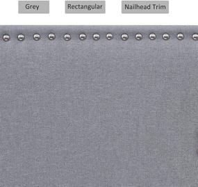 img 3 attached to KOZYSPHERE Upholstered Headboard: Versatile 3-in-1 Design for 🛏️ Queen/King/Full Beds, Modern Grey Linen with Nailheads, Adjustable Height