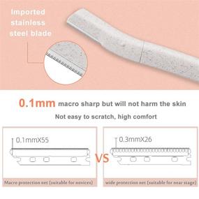 img 3 attached to 6-Piece Dermaplane Razor Set for Eyebrow & Facial Hair Removal, Exfoliation & Skin Care Tool