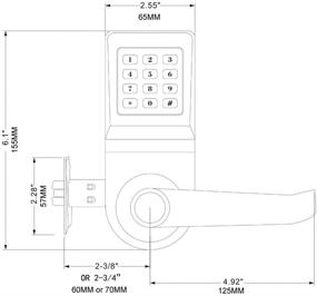 img 3 attached to 🔒 Convenient and Secure HAIFUAN Digital Door Lock: Unlock with Remote Control, M1 Card, Code, and Key, Reversible Handle Direction