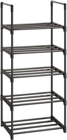 img 4 attached to Sturdy Metal Shoe Rack Organizer - Space-Saving Shoe Rack for Closets, Shoes Rack Stand and Shelf