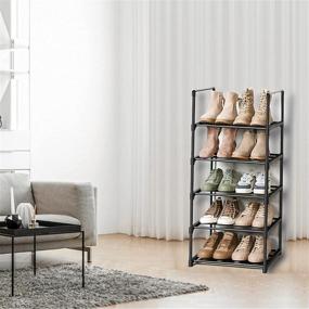 img 2 attached to Sturdy Metal Shoe Rack Organizer - Space-Saving Shoe Rack for Closets, Shoes Rack Stand and Shelf