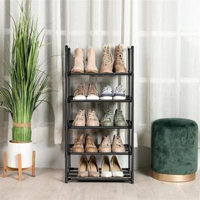 img 3 attached to Sturdy Metal Shoe Rack Organizer - Space-Saving Shoe Rack for Closets, Shoes Rack Stand and Shelf