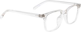 img 4 attached to Mimoeye Oversized Blocking Eyeglasses Transparent