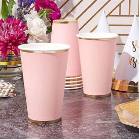 img 3 attached to 🍷 Light Pink Paper Cups Party Pack - Disposable Supplies, 12 oz (50 Count)