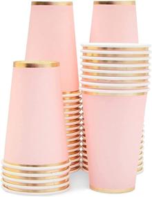 img 4 attached to 🍷 Light Pink Paper Cups Party Pack - Disposable Supplies, 12 oz (50 Count)