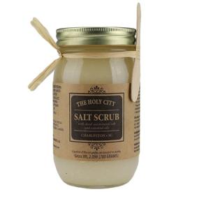 img 4 attached to 🌰 Almond Honey Exfoliating Body and Hand Scrub: Pure Dead Sea Salt Scrub for Luxurious Body Skin Care, Moisturizing Hand Scrub to Combat Eczema and Wrinkles - Holy City Skin Products, 16 fl oz