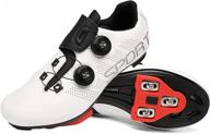 🚴 premium upgraded men's cycling shoes with cleats: mountain bike footwear for spin & more logo