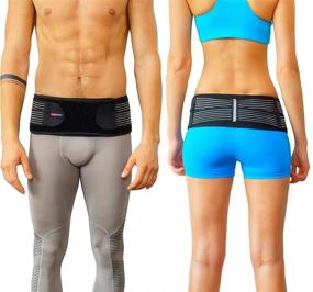 img 4 attached to 🔗 Sacroiliac Joint Belt - Relieve Leg/Sciatica Nerve Pain, Lower Back Pain, Spine and Hips Pain - Breathable, Comfortable, Anti-Slip Brace for Better Support