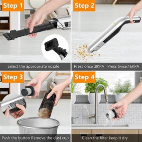 img 1 attached to Powerful and Portable: 2-Speed Handheld Car Vacuum - Rechargeable 15KPA Suction Cleaner for Home and Car Cleaning