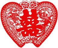 🎎 1.1 meters bcqli chinese traditional wedding flannel paper-cut - wedding decoration with door stickers and paper-cut window bars logo