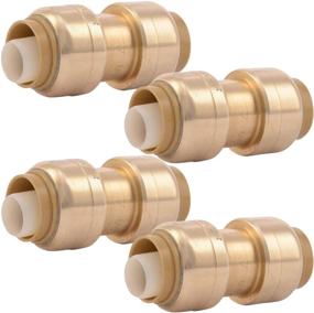 img 4 attached to SharkBite U008LFA4 Straight Coupling Push-to-Connect Plumbing Fitting, PEX Fittings, Coupler, PE-RT, HDPE, Copper, CPVC, 1/2 Inch, Pack of 4