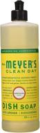 mrs. meyers honeysuckle dishwashing soap, 16 oz - gentle and effective cleaning! logo