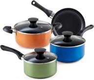 🍳 cook n home 7-piece nonstick cookware starter set in vibrant colors logo