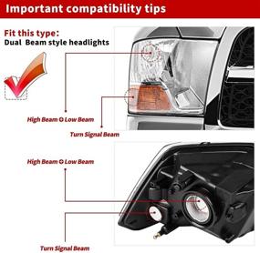 img 2 attached to 🚗 AUTOSAVER88 Compatible with 2009-2012 Dodge Ram 1500 2500 3500 Pickup Dual Beam Model Headlight Assembly Replacement - Sleek Black Housing Headlamp (Does not fit Quad Beam Headlight Models)