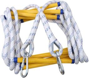 img 4 attached to JaeMoose Flame Resistant Fire Escape Rope Ladder - Fast Deploy, 2 Story Safety Evacuation Solution - Portable, Reusable & Sturdy - 16 FT Length
