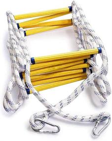 img 3 attached to JaeMoose Flame Resistant Fire Escape Rope Ladder - Fast Deploy, 2 Story Safety Evacuation Solution - Portable, Reusable & Sturdy - 16 FT Length