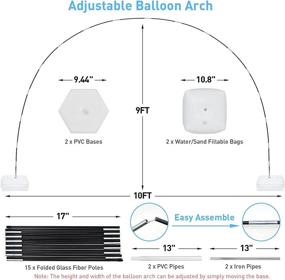 img 2 attached to Newtion 9ft Tall & 10ft Wide Balloon Arch Holder Kit 🎈 with Water Fillable Bases – Perfect for Wedding, Birthday & Graduation Party Decoration