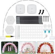 newtion 9ft tall & 10ft wide balloon arch holder kit 🎈 with water fillable bases – perfect for wedding, birthday & graduation party decoration logo